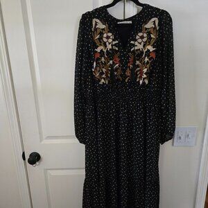 Black and white polka dot dress